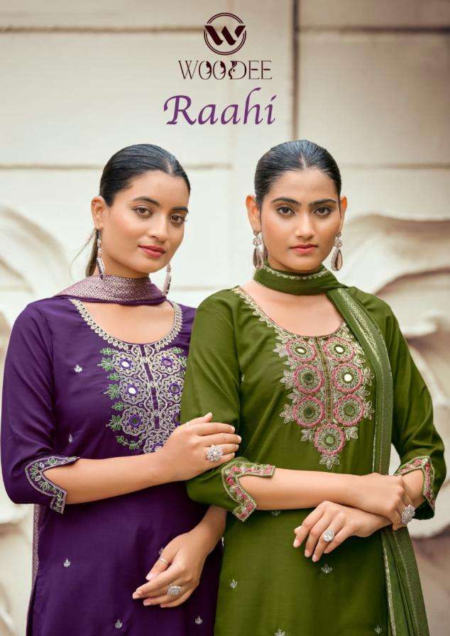woodee raahi readymade elegance viscose silk 3pcs plazzo suit