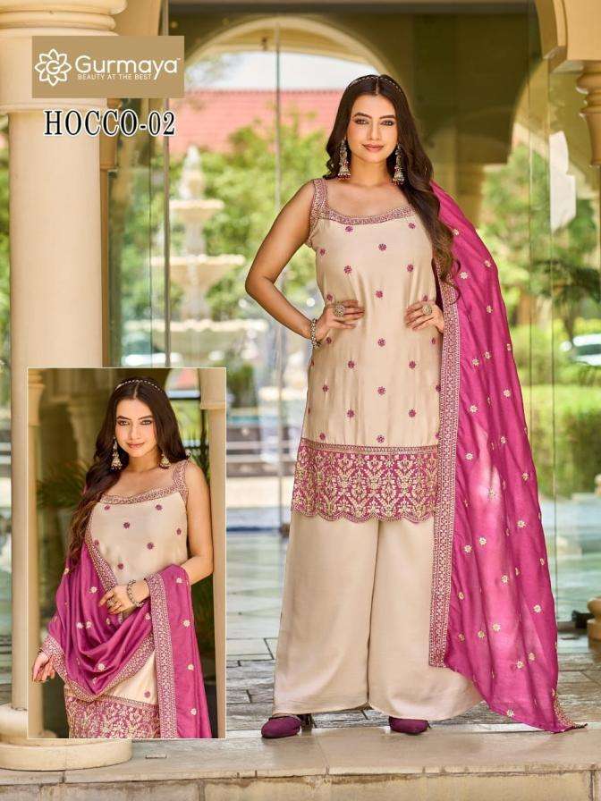 aanchi hocco 01-02 vichitra silk readymade fancy combo plazzo suit