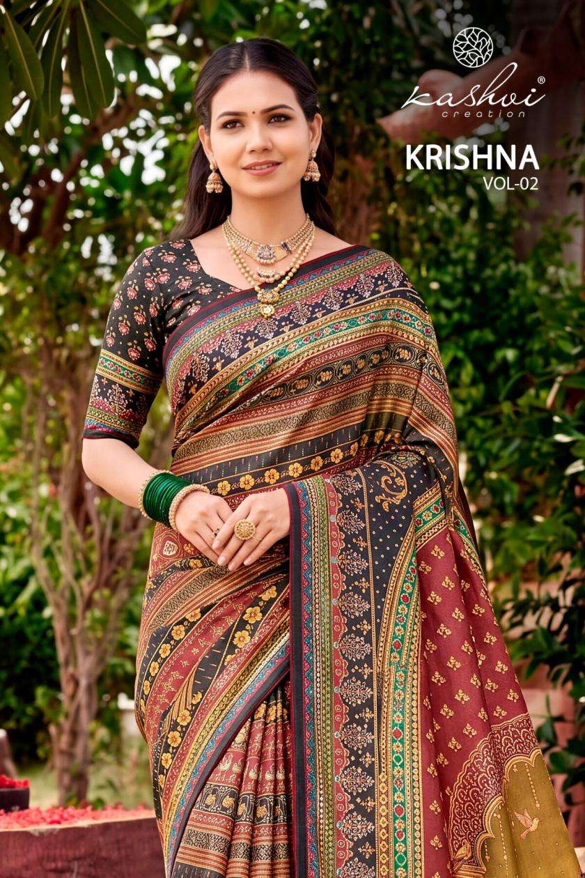 kashvi creation krishna vol 2 chocolate saree 2026