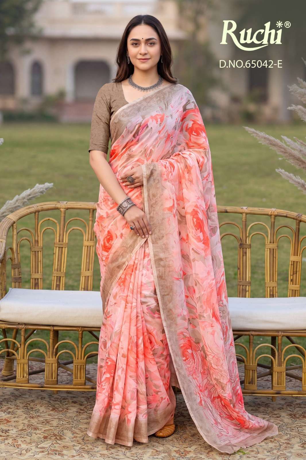 Ruchi Saree Saffron Chiffon Vol 273 New Saree Collection
