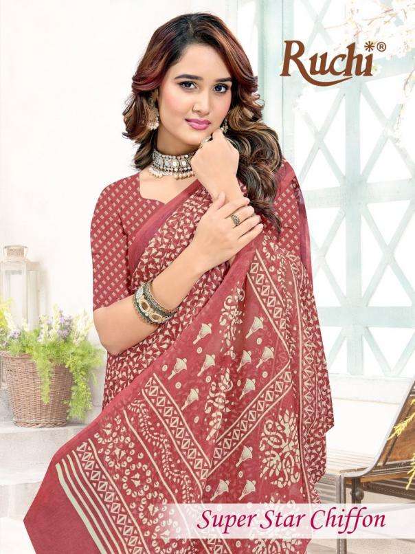 ruchi super star chiffon 250 daily wear saree