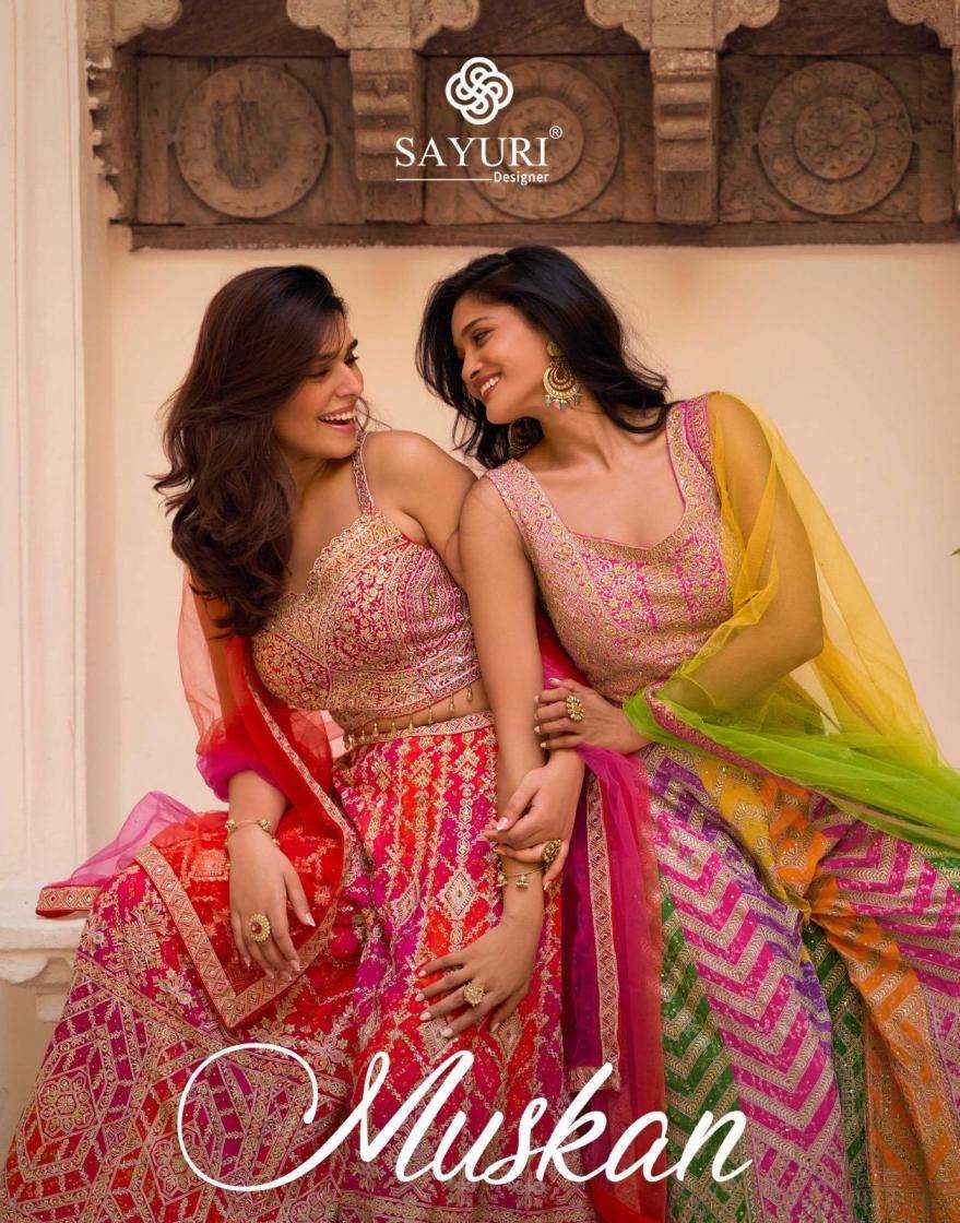 sayuri designer muskan exclusive chinon full stitch blouse plazzo with dupatta