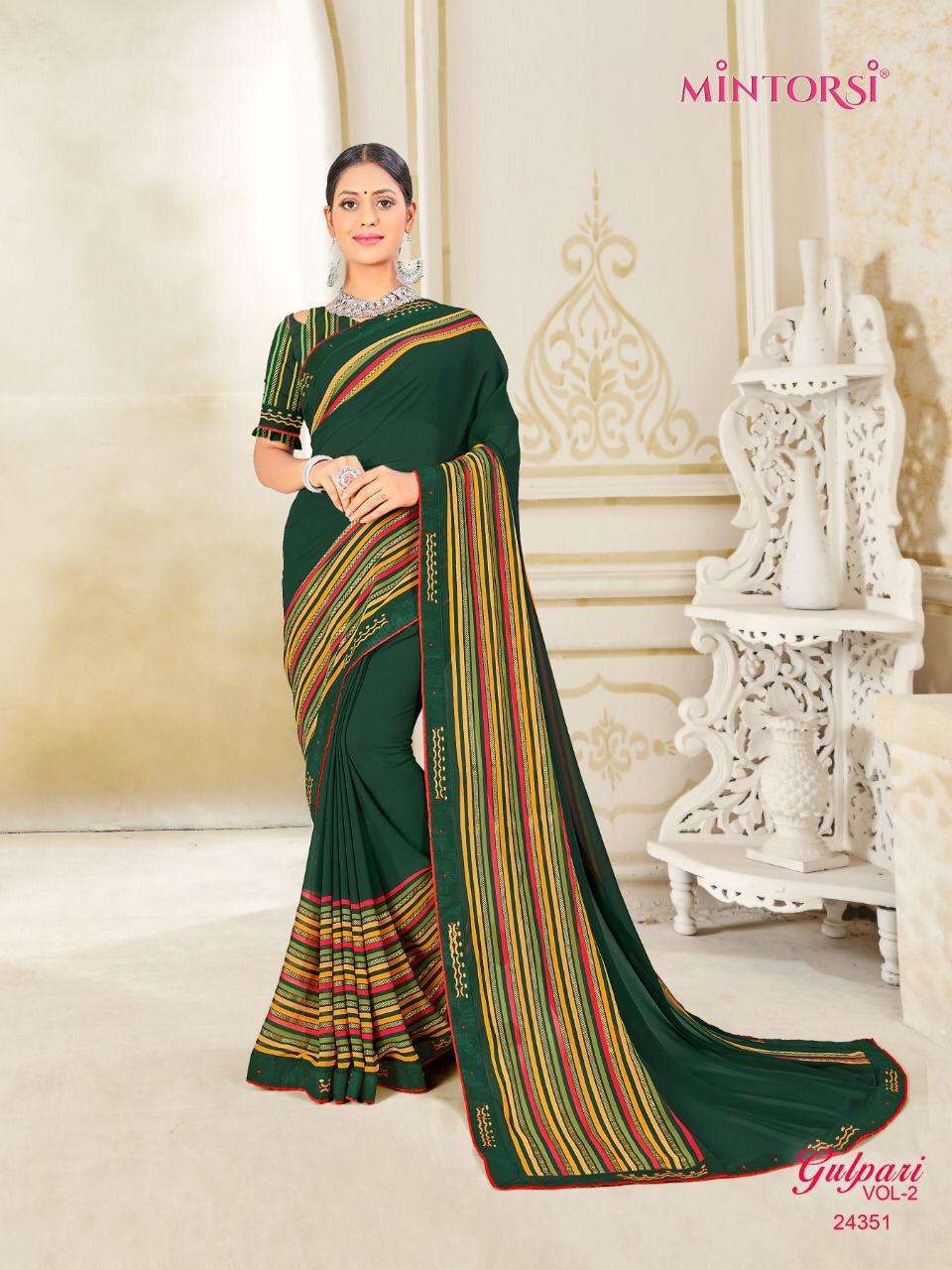 Mintorsi presents gulpari vol-2 weightless printed Sarees cataloge Wholesaler