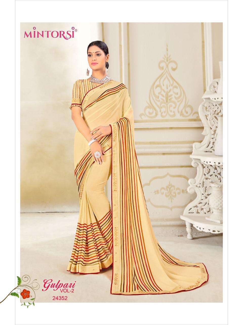 Mintorsi presents gulpari vol-2 weightless printed Sarees cataloge Wholesaler