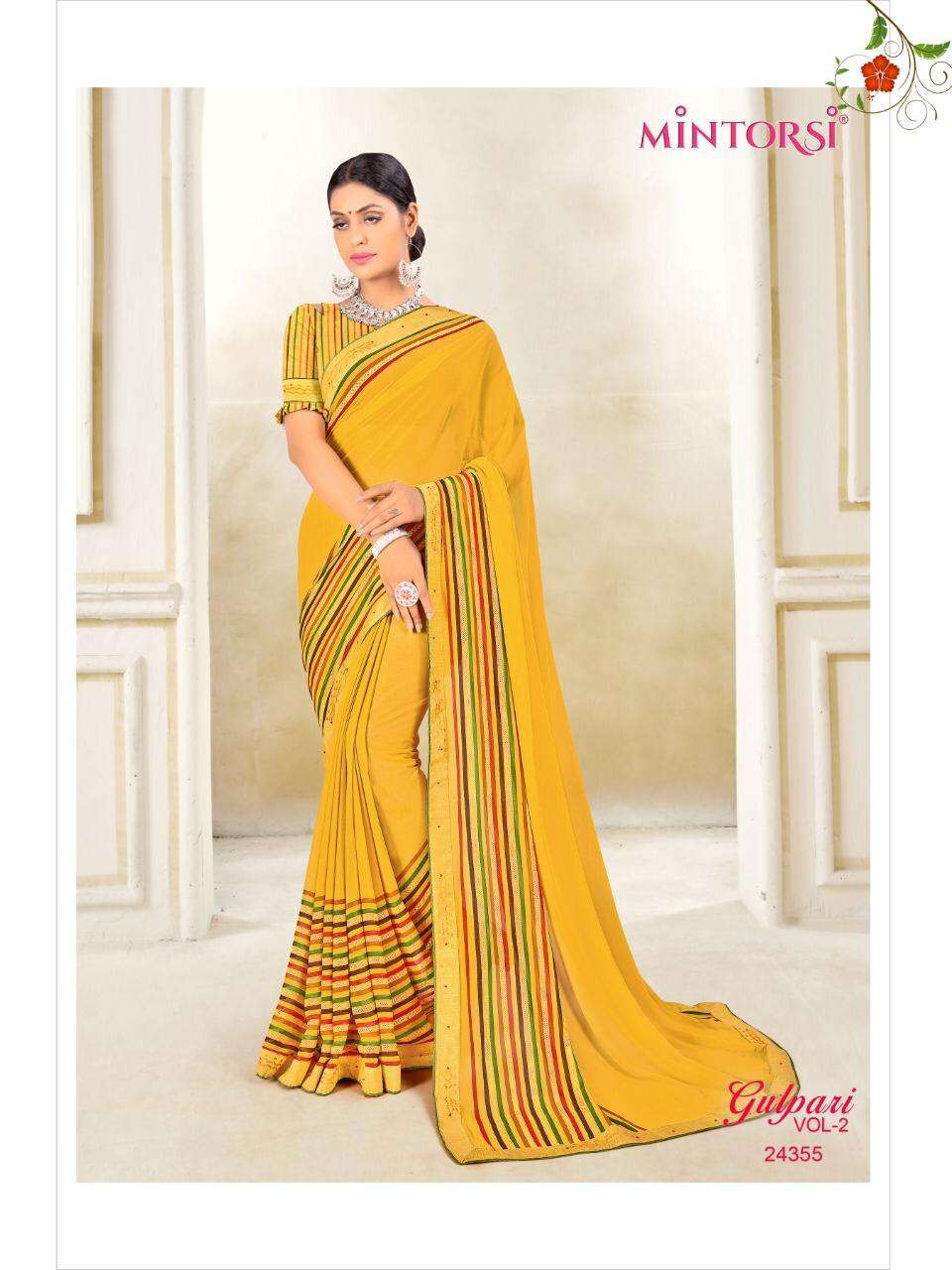 Mintorsi presents gulpari vol-2 weightless printed Sarees cataloge Wholesaler