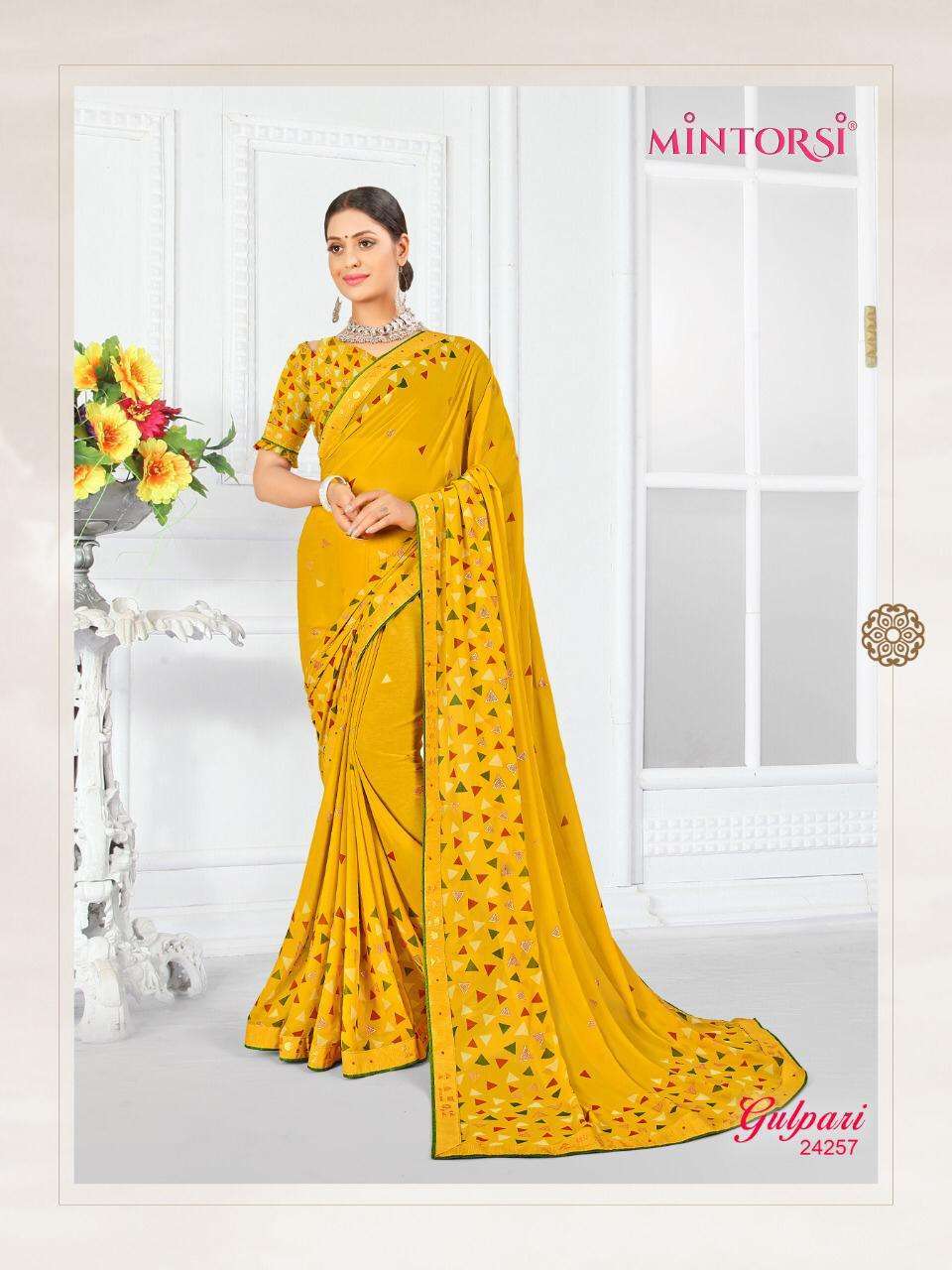 Mintorsi presents gulpari weightless printed Sarees cataloge Wholesaler