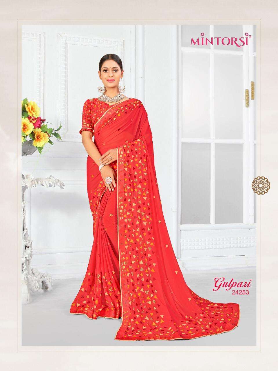 Mintorsi presents gulpari weightless printed Sarees cataloge Wholesaler