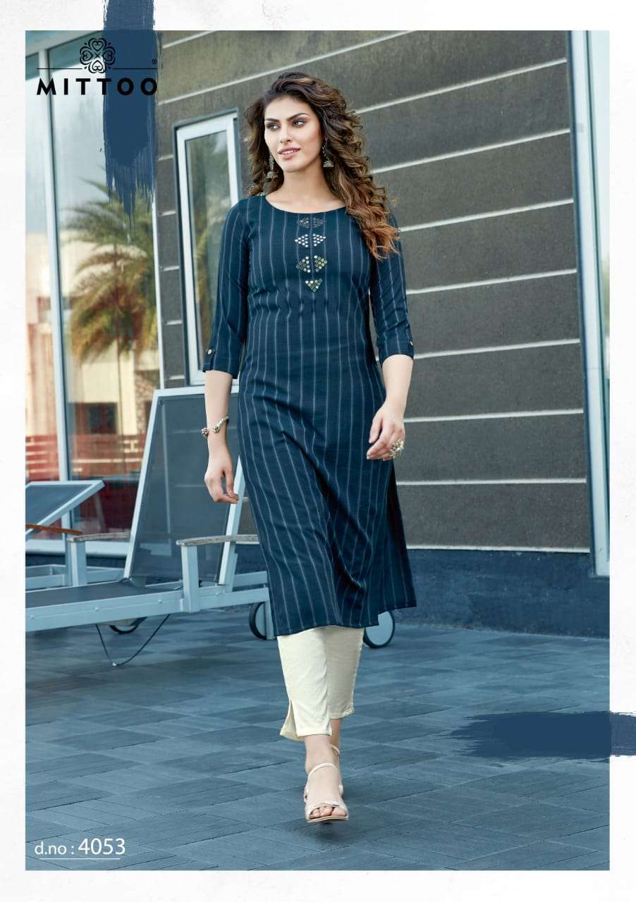 Mittoo Kiara Fancy Designer Kurti Pant With Dupatta Collection