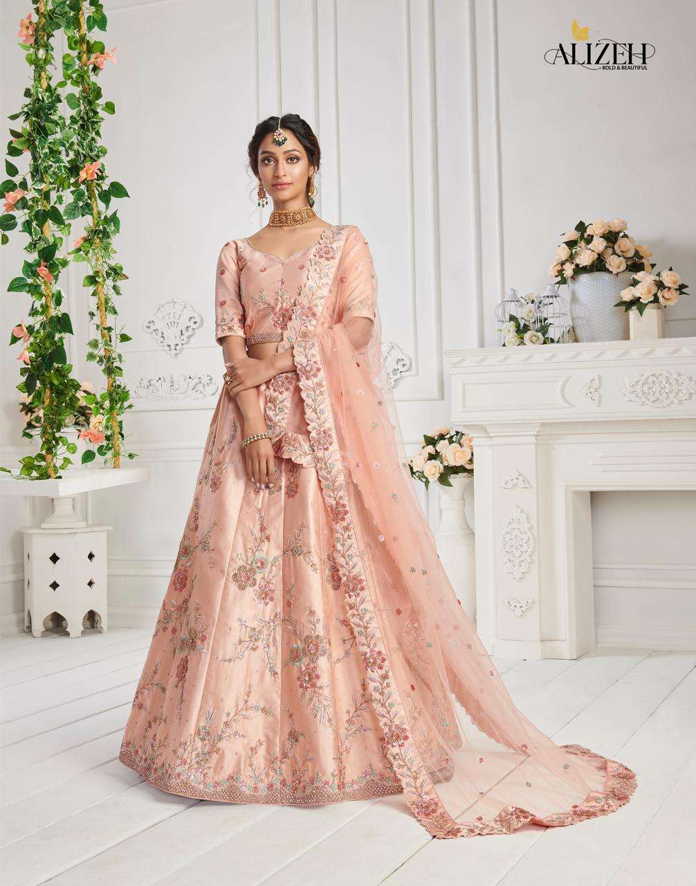 Milan Design - ~ROOH~ Statement bridal ensembles by @milandesignkochi and  #madebymilan! A scintillating mermaid lehenga adorned with exquisite pink  embroidery with a tinge of rainbow tone, a timeless reception design apt for