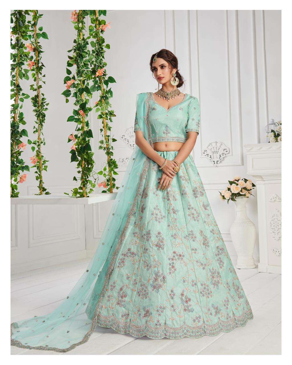 ALIZEH PRESENTS SANGEET VOL-1 1016 TO 1019 SERIES BRIDAL DESIGNER LEHENGA CHOLI CATALOG WHOLESAELR AND EXPORTERS