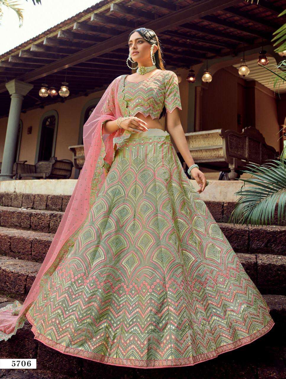 Buy Cream Color Ajmeri Silk Designer Digital Printed Lehenga Choli Online -  LEHV2299 | Appelle Fashion