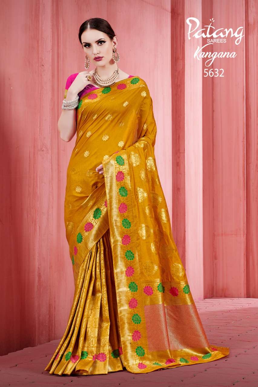 Patang presents kangana Banarasi silk sarees catalogue wholesaler And Exporters