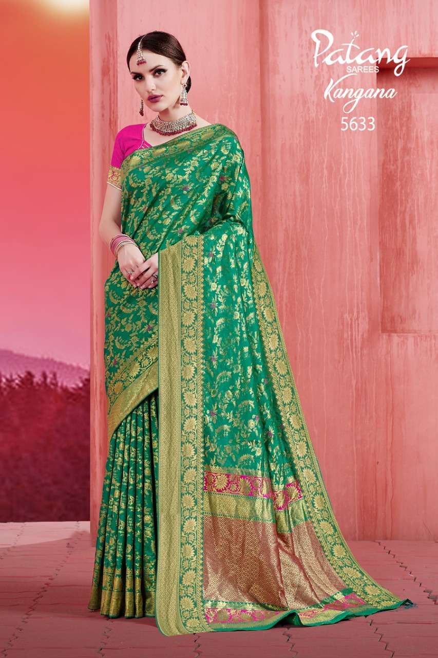 Patang presents kangana Banarasi silk sarees catalogue wholesaler And Exporters