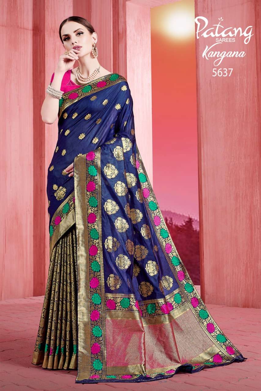 Patang presents kangana Banarasi silk sarees catalogue wholesaler And Exporters