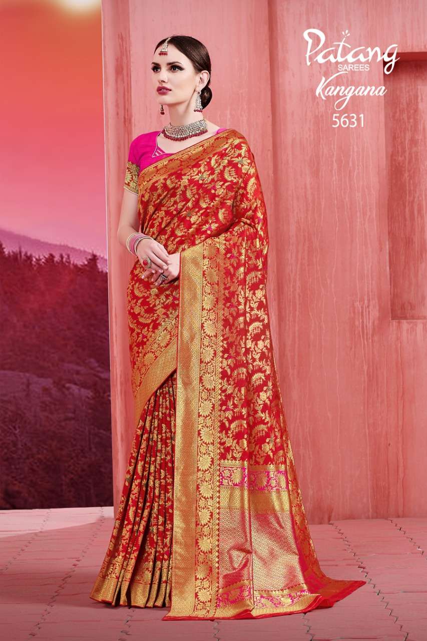 Patang presents kangana Banarasi silk sarees catalogue wholesaler And Exporters