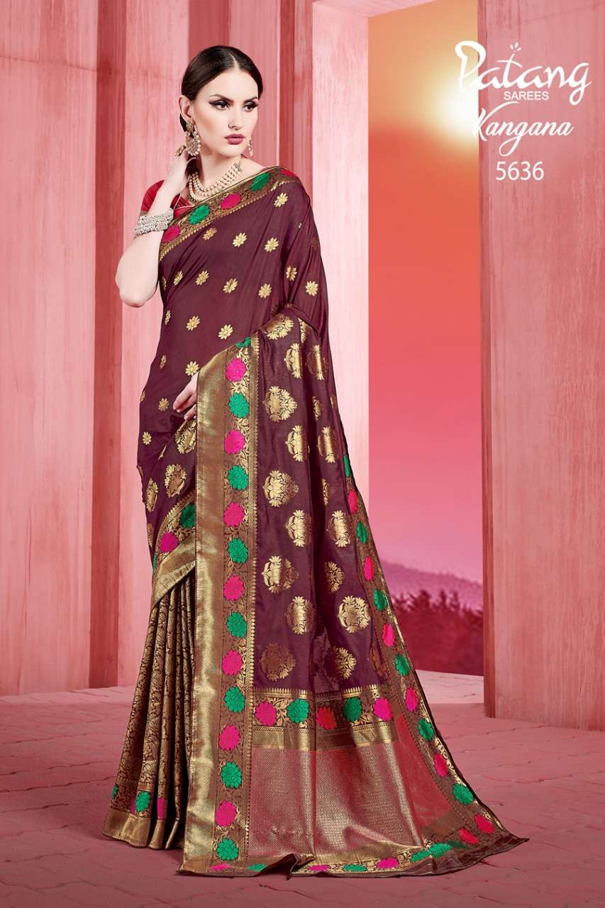 Patang presents kangana Banarasi silk sarees catalogue wholesaler And Exporters