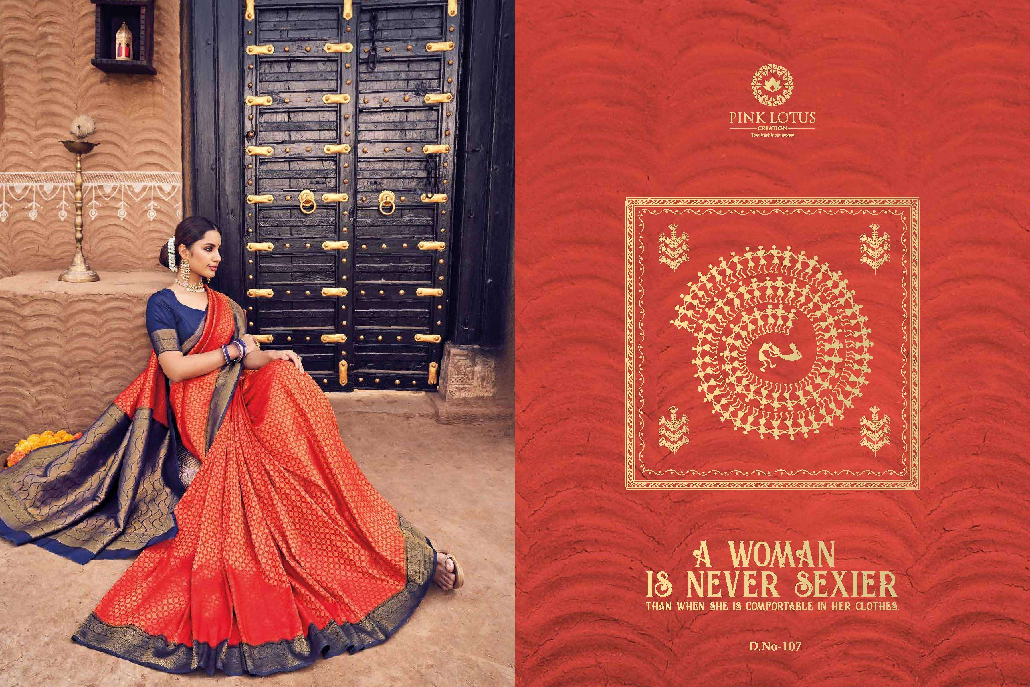 PINK LOTUS CREATION PRESENTS PEARL SILK INDIAN WEDDING WEAR PURE BANARASI SILK SAREES CATALOG WHOLESALER AND EXPORTERS
