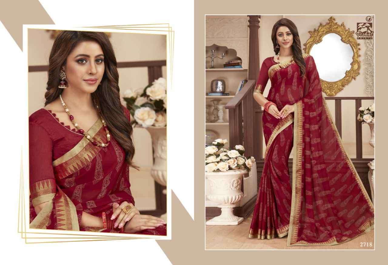 Vishal sarees presents kashvi Vol-2 georgette printed Sarees cataloge Wholesaler