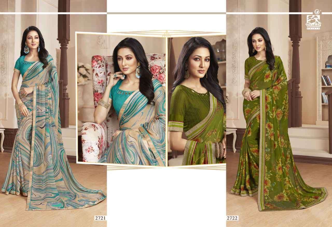 Vishal sarees presents kashvi Vol-2 georgette printed Sarees cataloge Wholesaler