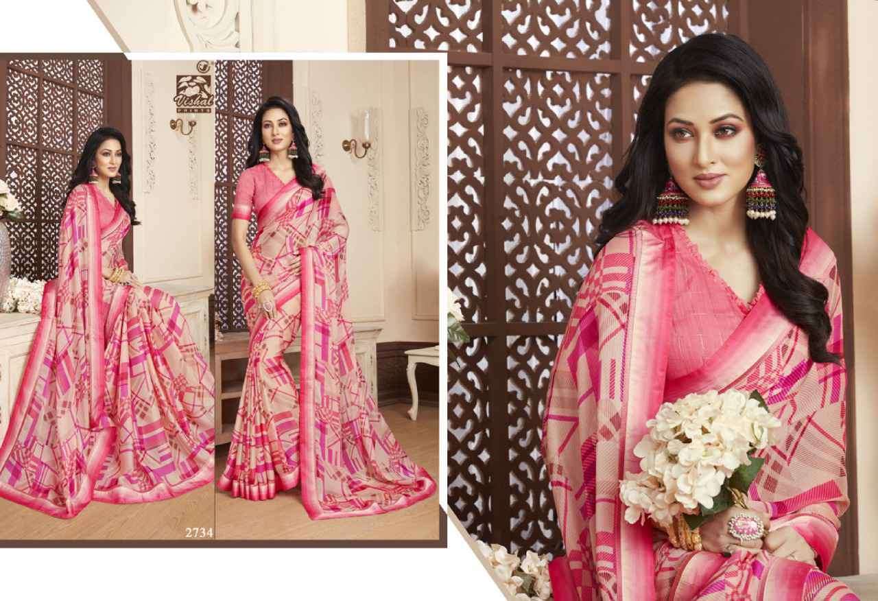 Vishal sarees presents kashvi Vol-2 georgette printed Sarees cataloge Wholesaler