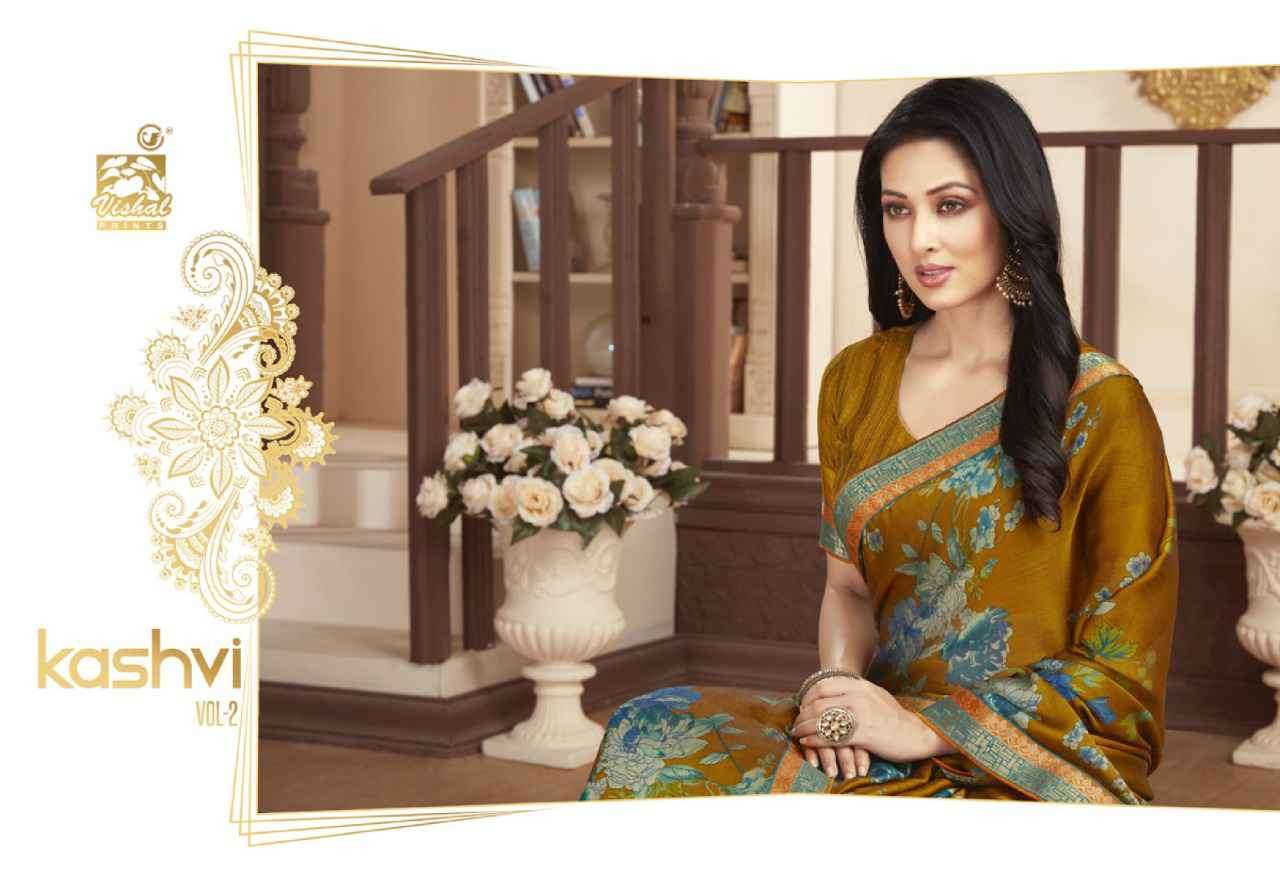 Vishal sarees presents kashvi Vol-2 georgette printed Sarees cataloge Wholesaler