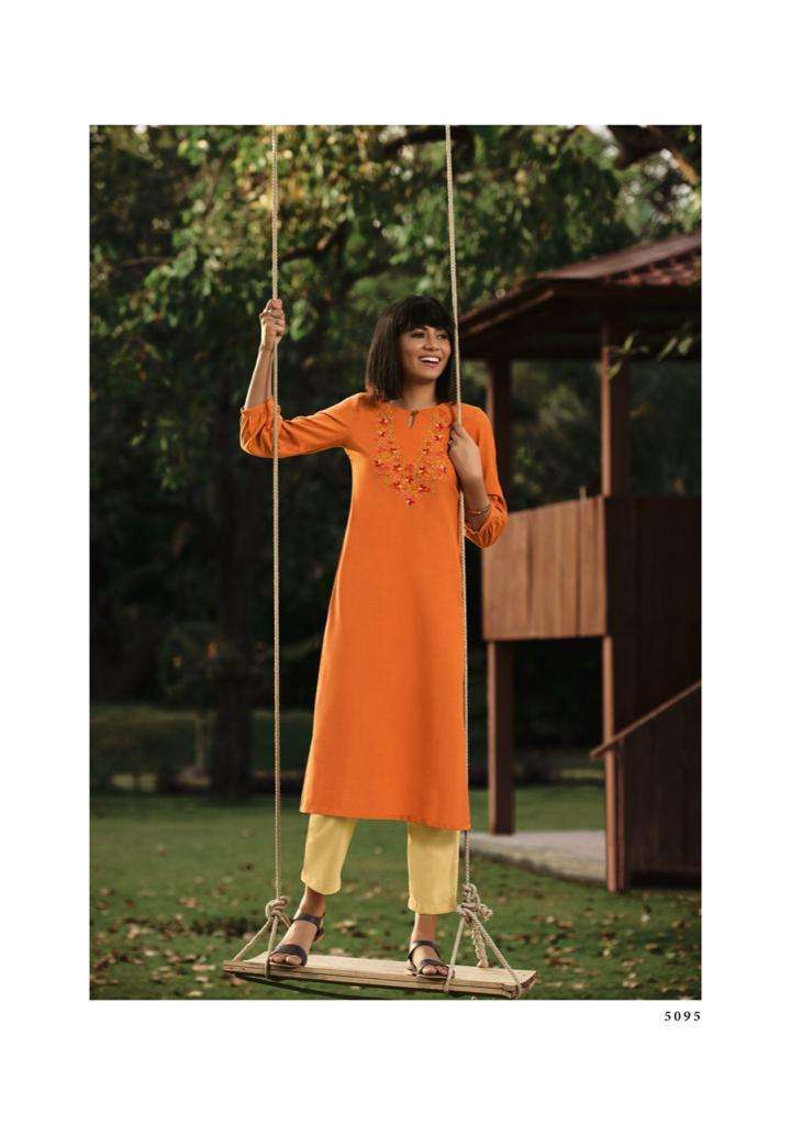 Four buttons presents colors vol-10 cotton long kurtis catalog wholesaler 