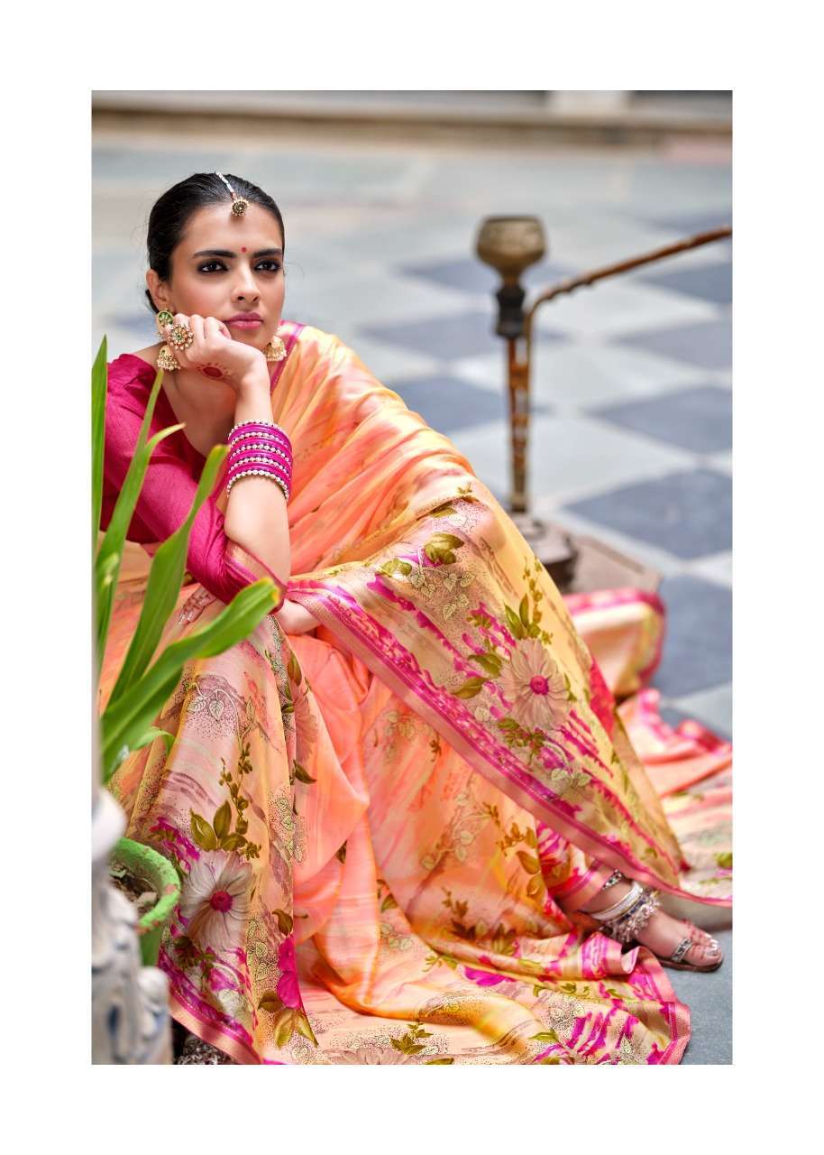 KASHVI PRESENTS MADHUBALA MOSS PRINTED DAILY WEAR SAREE CATALOGUE WHOLESALER 