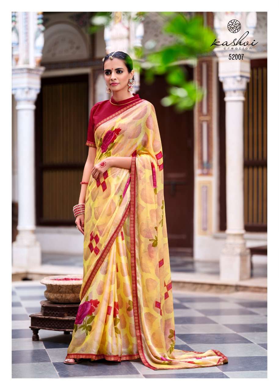 KASHVI PRESENTS MADHUBALA MOSS PRINTED DAILY WEAR SAREE CATALOGUE WHOLESALER 