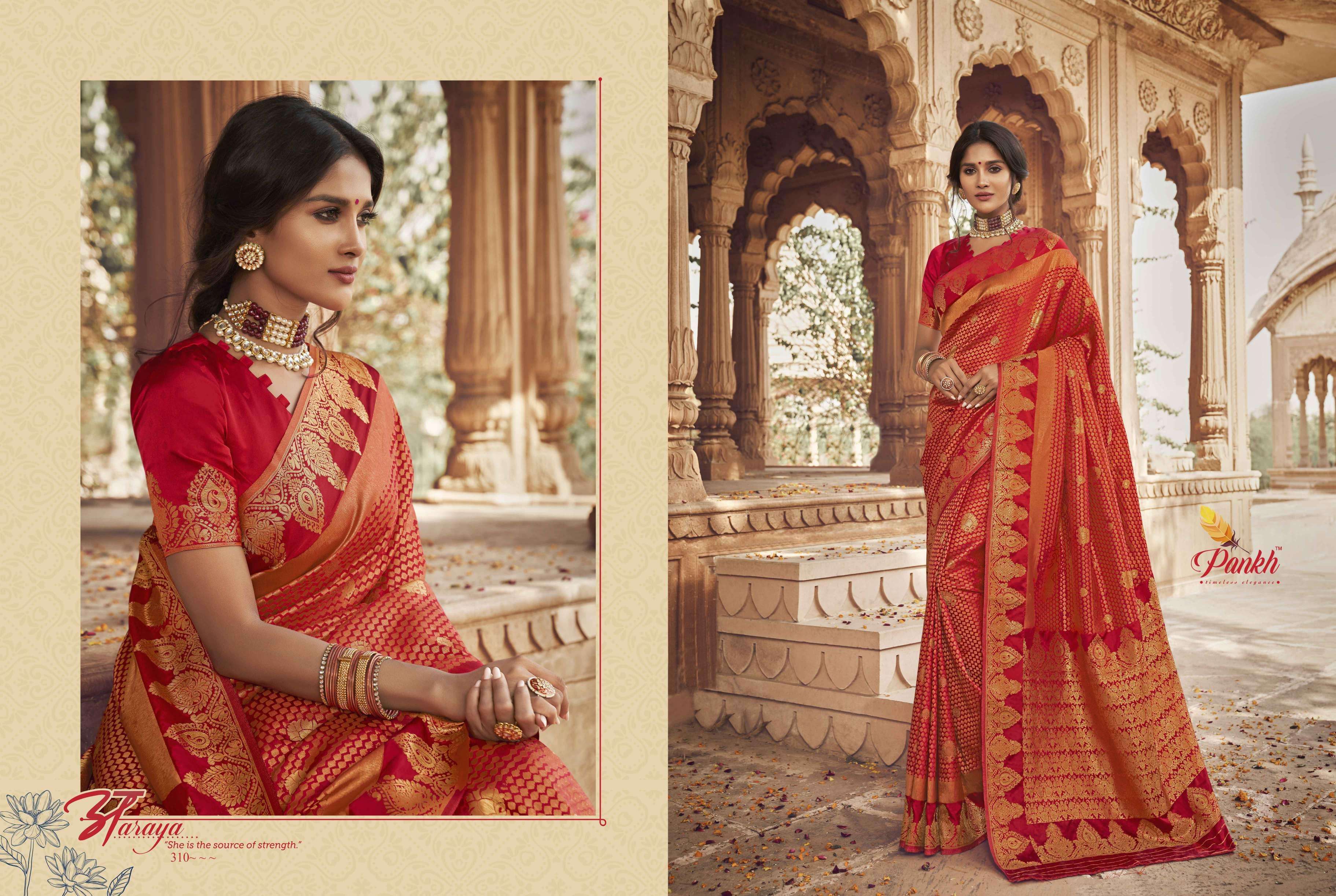 PINK LOTUS CREATION PRESENTS RUBY SILK INDIAN WEDDING WEAR PURE BANARASI SILK SAREES CATALOG WHOLESALER AND EXPORTERS