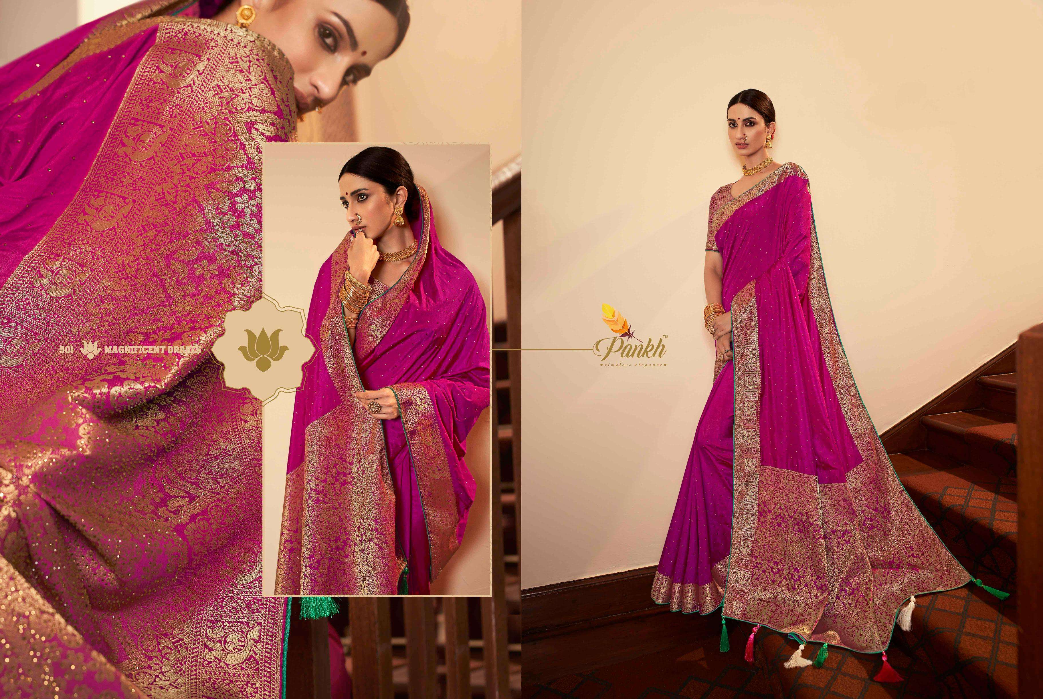 PINK LOTUS CREATION PRESENTS TULSI EXCLUVISE DESIGNER PURE SILK SAREES CATALOG WHOLESALER AND EXPORTERS