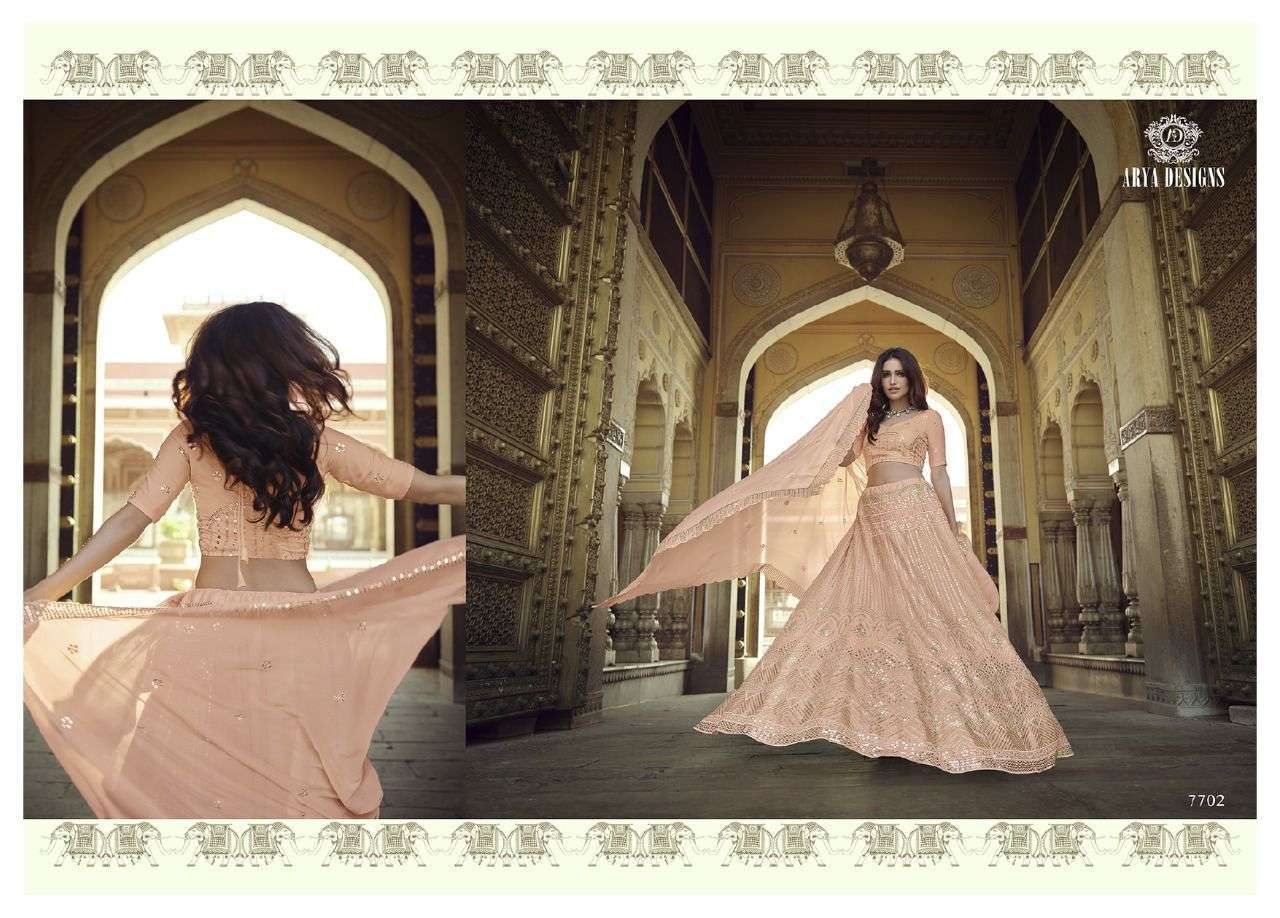 ARYA DESIGNES PRESENTS KHWAAB VOL-4 GEORGETTE EXCLUSIVE FANCY WEDDING LEHENGAS CATALOG WHOLESALER