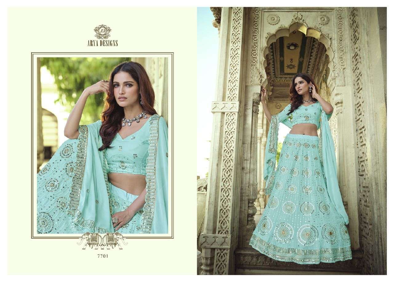 ARYA DESIGNES PRESENTS KHWAAB VOL-4 GEORGETTE EXCLUSIVE FANCY WEDDING LEHENGAS CATALOG WHOLESALER