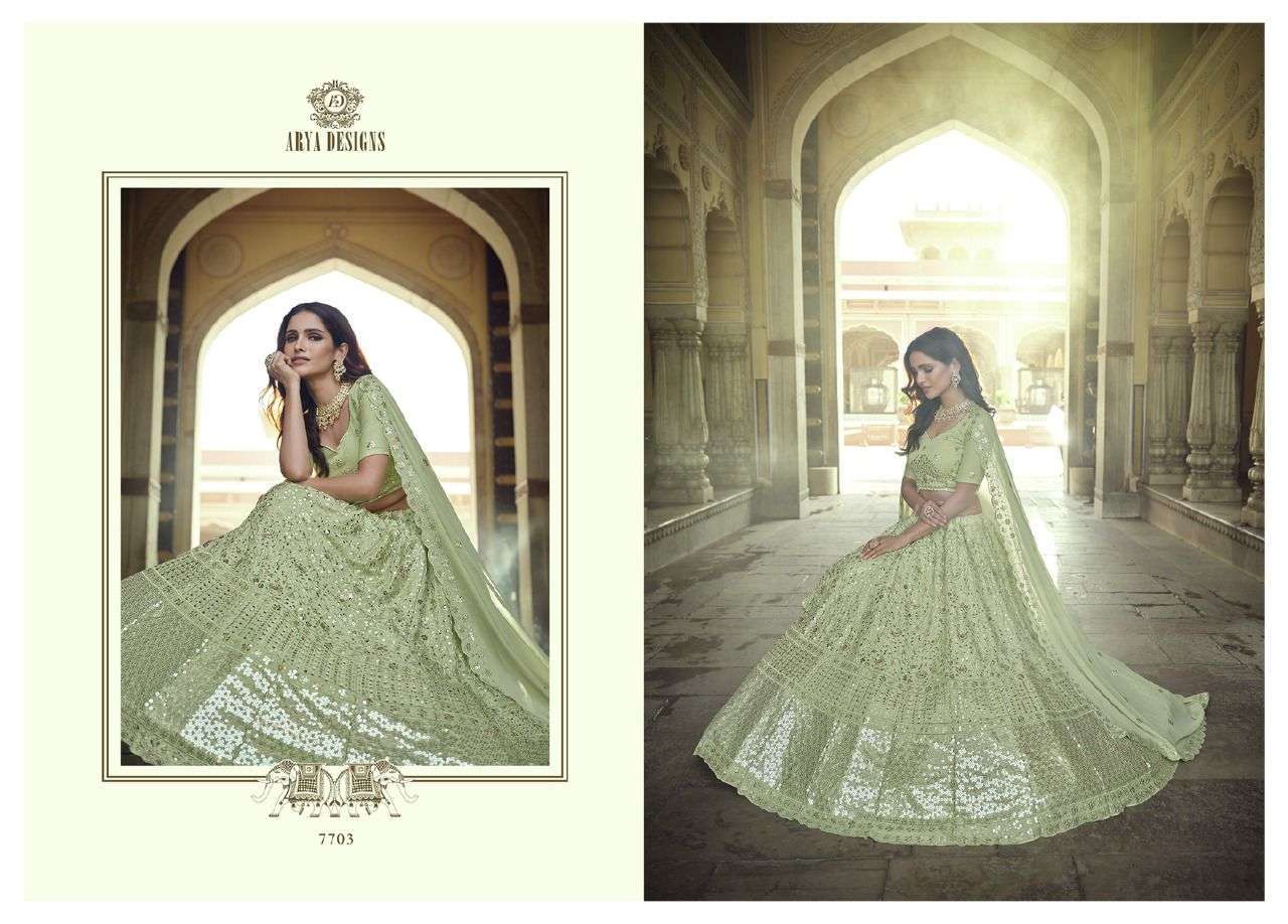 ARYA DESIGNES PRESENTS KHWAAB VOL-4 GEORGETTE EXCLUSIVE FANCY WEDDING LEHENGAS CATALOG WHOLESALER