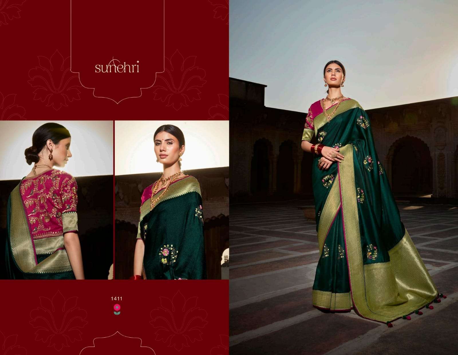Kimora presents sunehri vol-16 exclusive designer party wear sarees catalog collection 