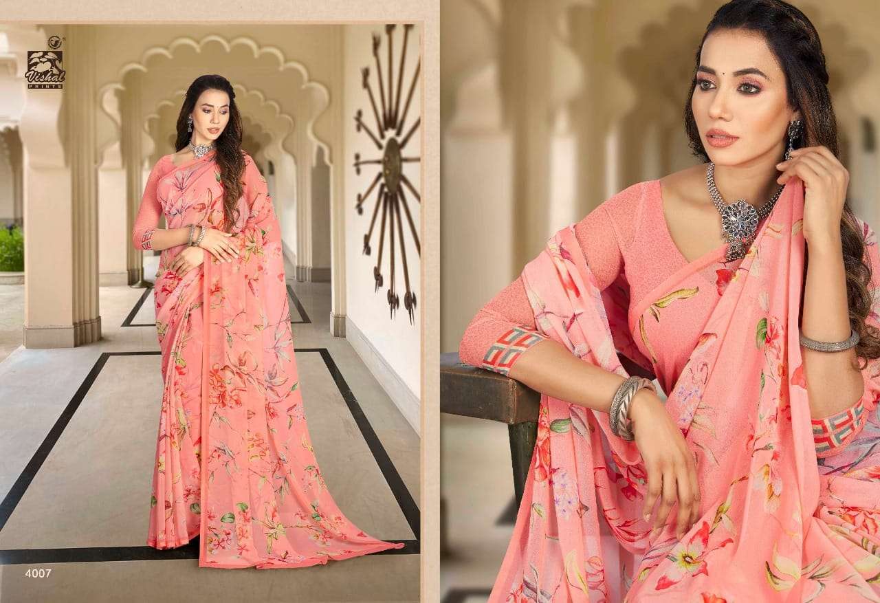Vishal Presents Mishti Vol-3 Digital Printed Georgette Sarees Catalog wholesaler