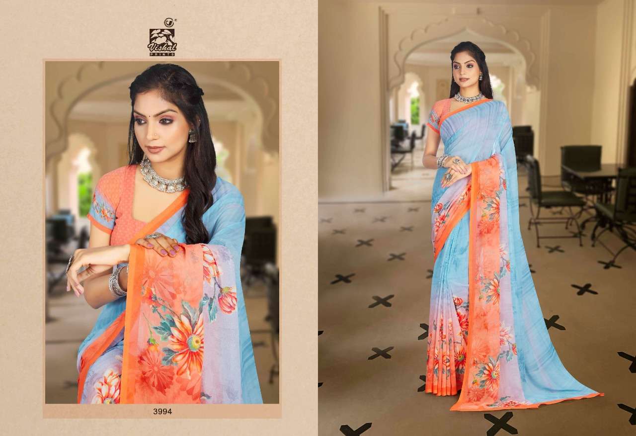 Vishal Presents Mishti Vol-3 Digital Printed Georgette Sarees Catalog wholesaler