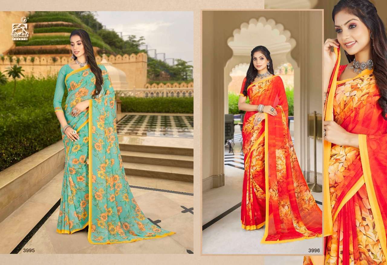 Vishal Presents Mishti Vol-3 Digital Printed Georgette Sarees Catalog wholesaler