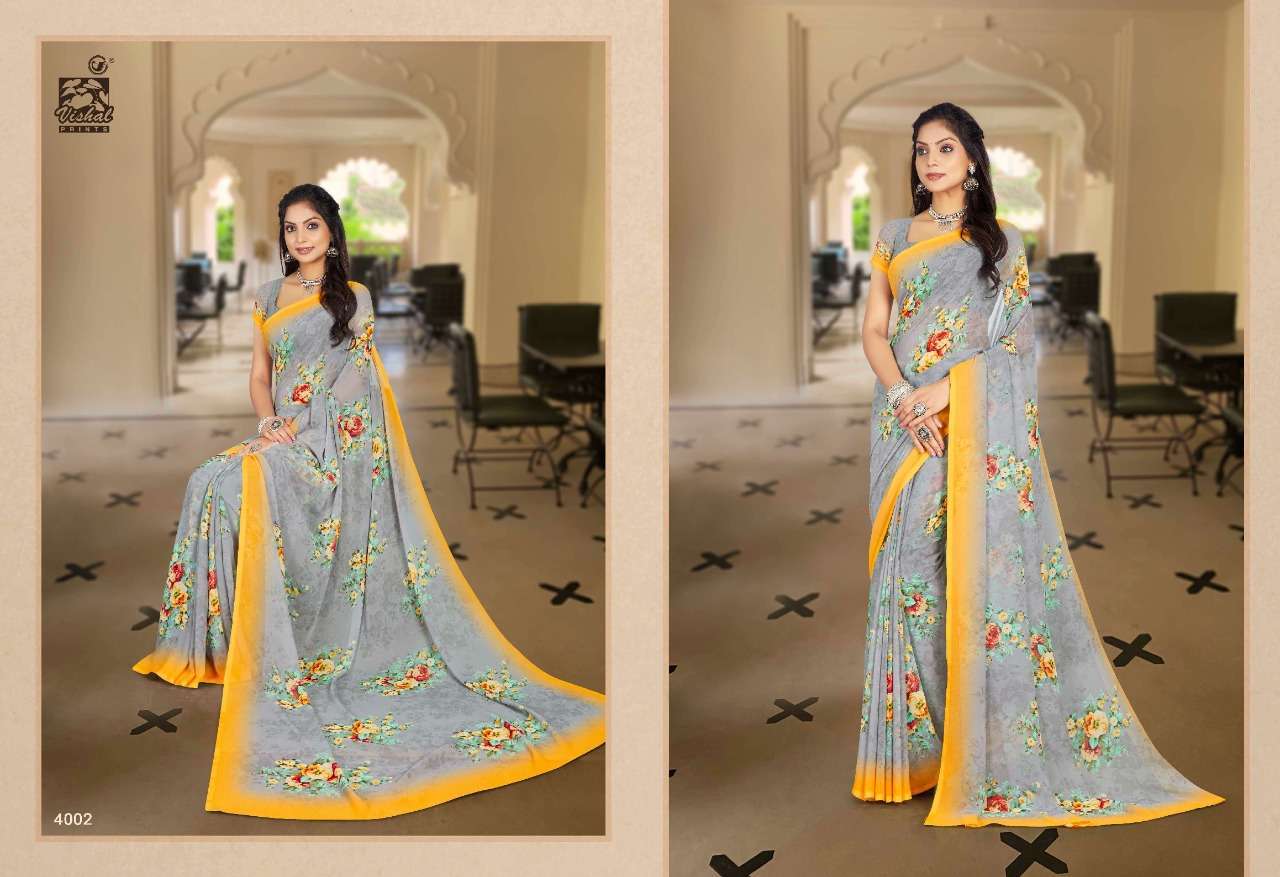 Vishal Presents Mishti Vol-3 Digital Printed Georgette Sarees Catalog wholesaler