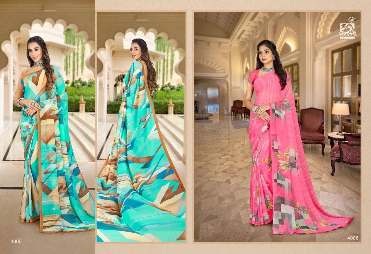 Vishal Presents Mishti Vol-3 Digital Printed Georgette Sarees Catalog wholesaler