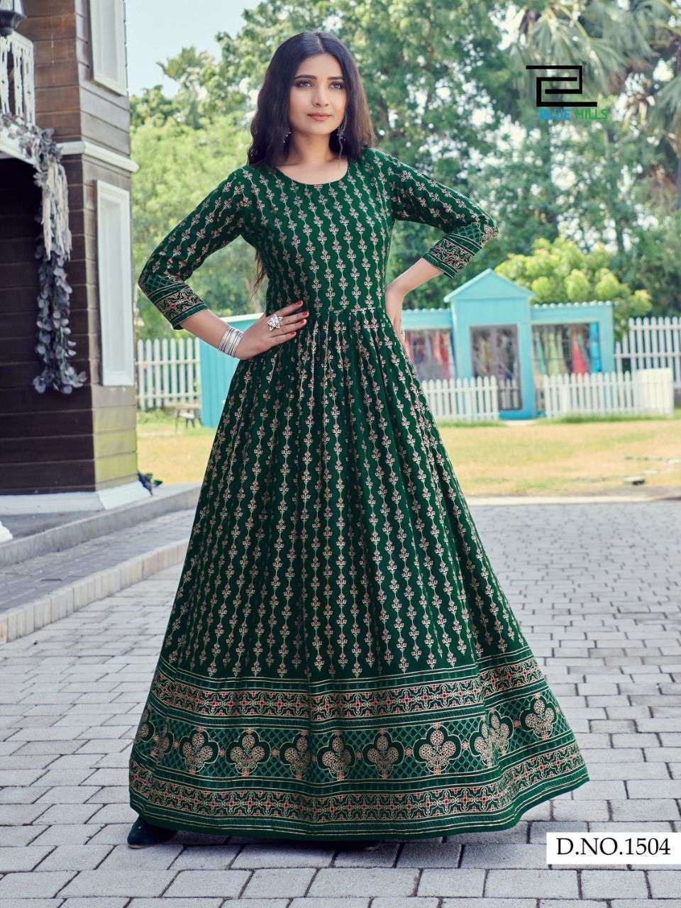 Aradhna Presnets Level Vol 2 Heavy Cotton Print With Manual Work Fancy Long Gown  Style Kurtis