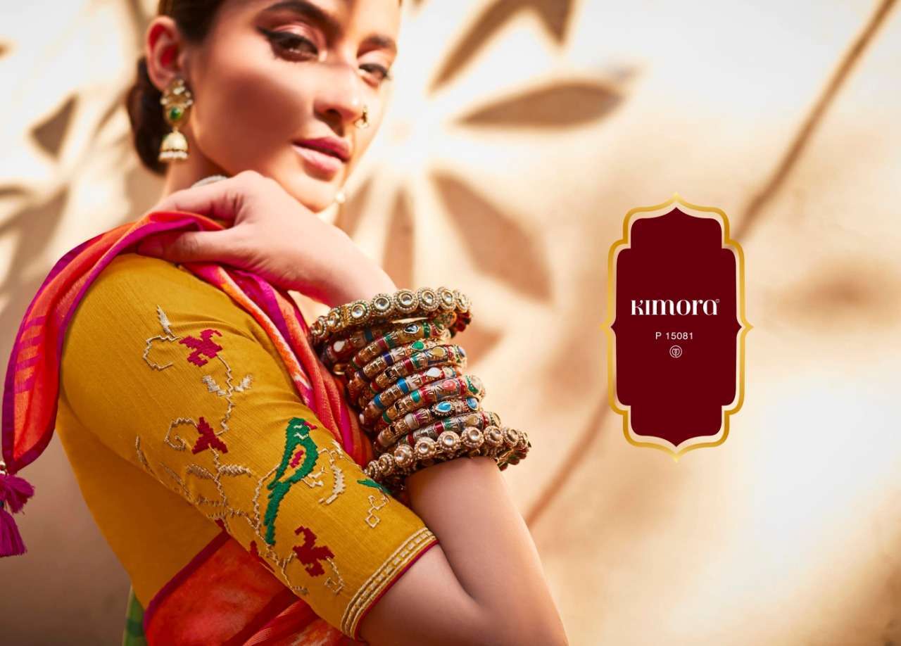 Kimora presents meera vol-5 15081-15091 brasso designer fancy sarees catalog wholesaler