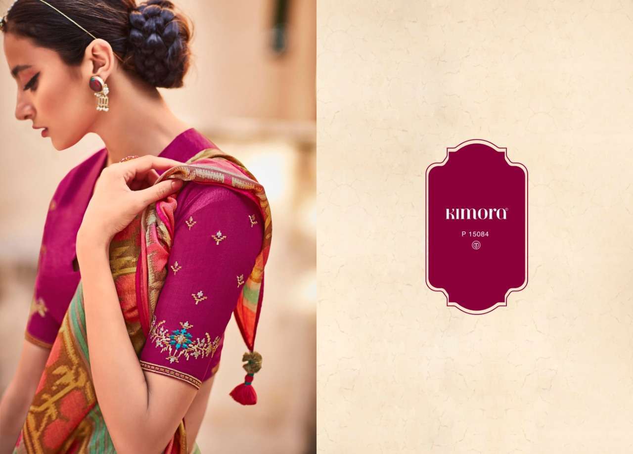 Kimora presents meera vol-5 15081-15091 brasso designer fancy sarees catalog wholesaler
