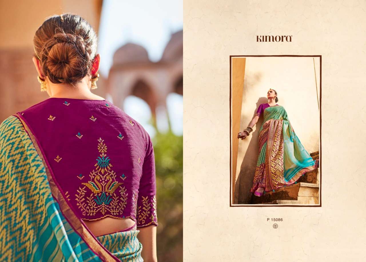 Kimora presents meera vol-5 15081-15091 brasso designer fancy sarees catalog wholesaler
