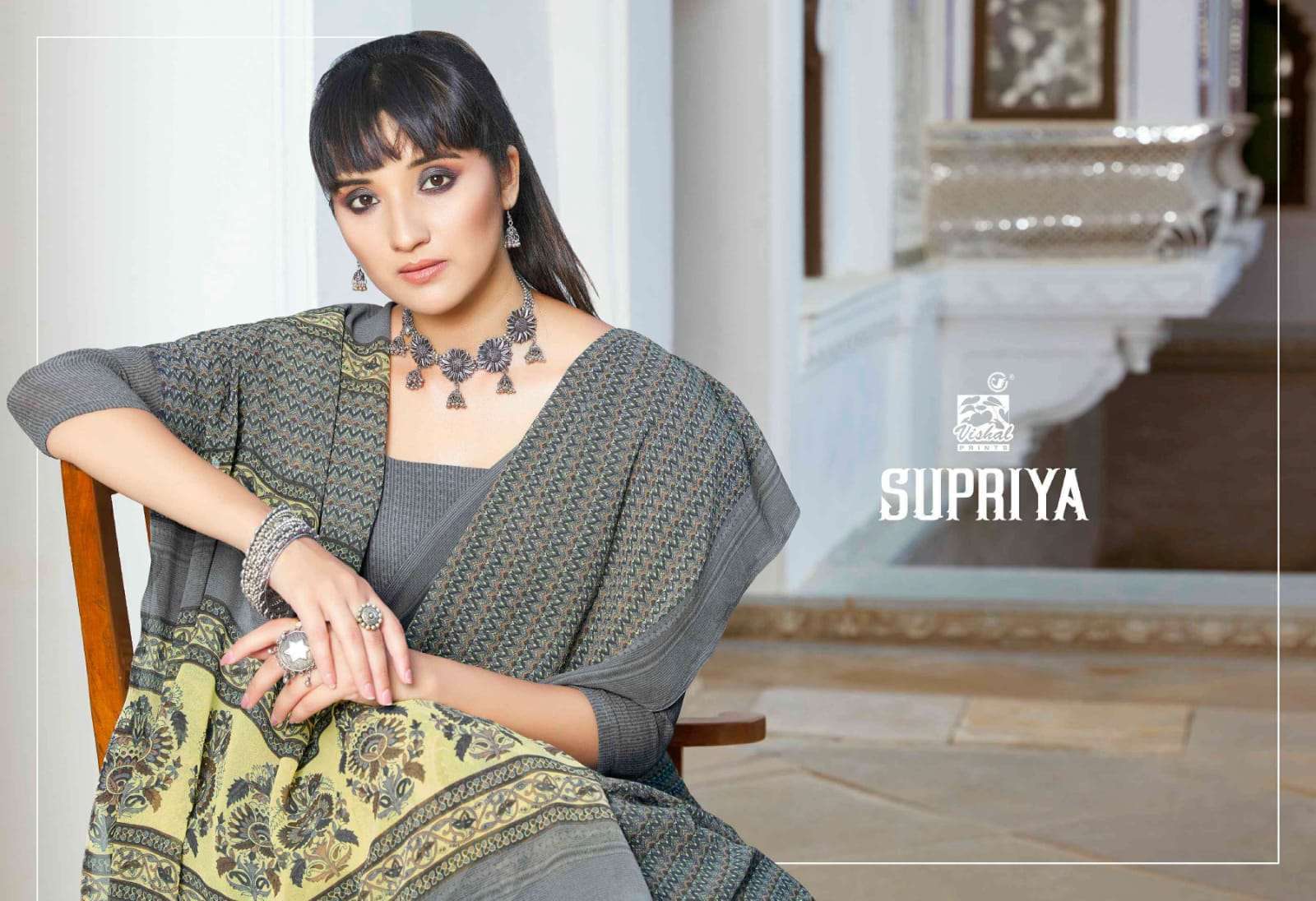 Vishal Presents Supriya Exclusive Printed Georgette Saree catalog wholesaler