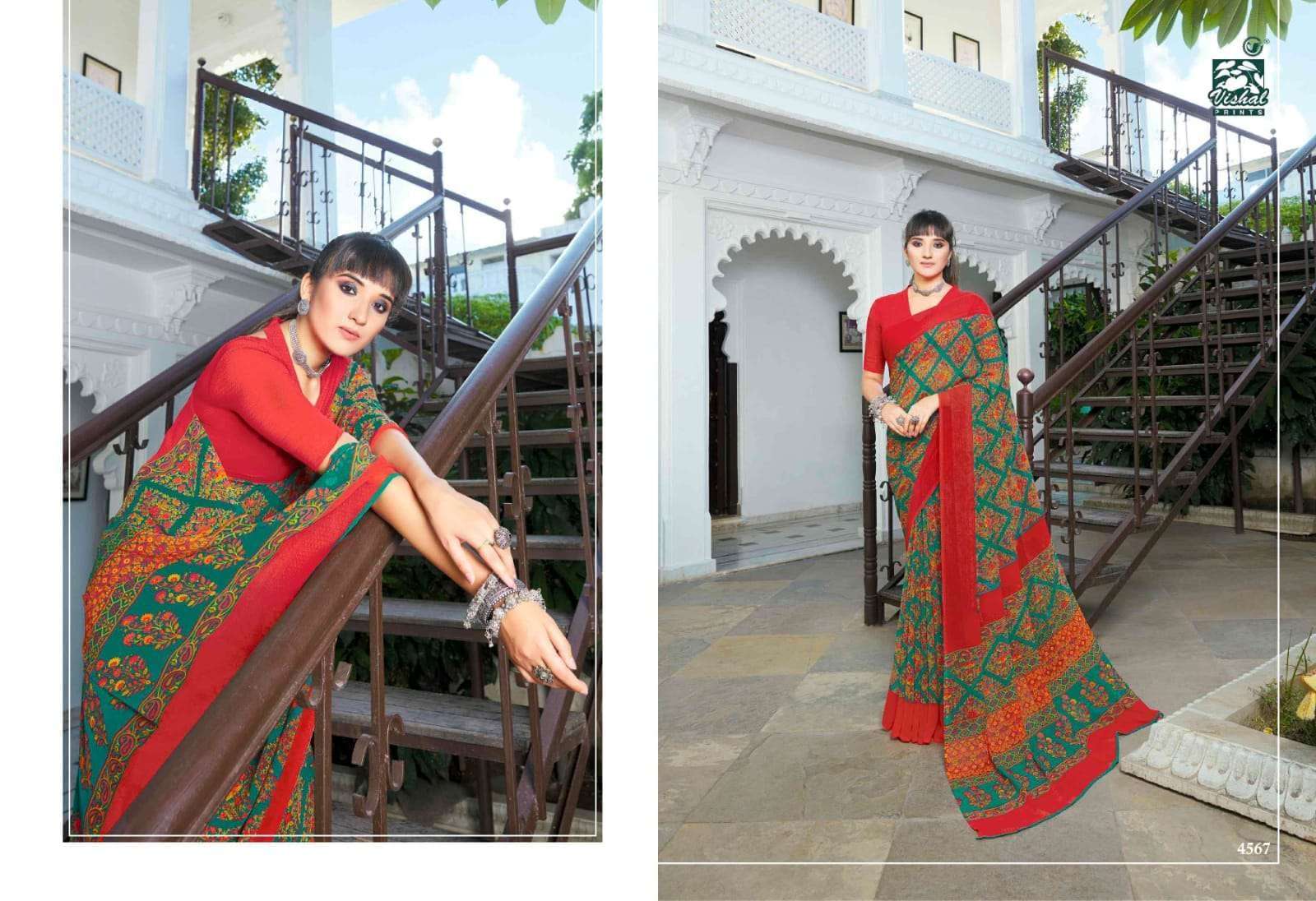 Vishal Presents Supriya Exclusive Printed Georgette Saree catalog wholesaler