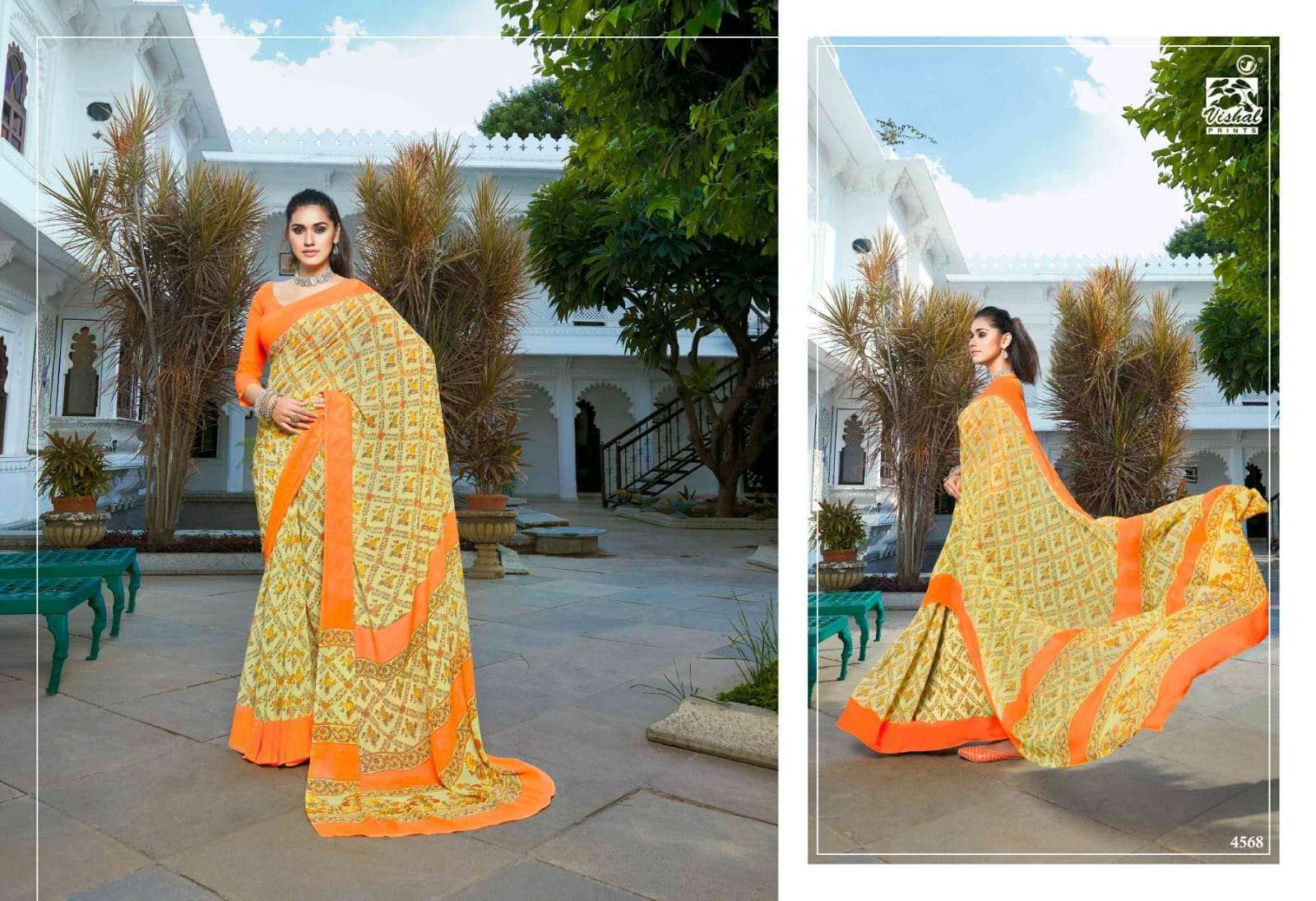 Vishal Presents Supriya Exclusive Printed Georgette Saree catalog wholesaler