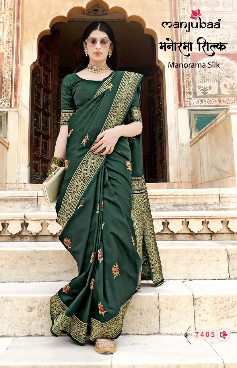 MANJUBAA PRESENTS MANORAMA SILK SOFT BANARASI SATIN SILK DESIGNER SAREES CATALOG WHOLESALER