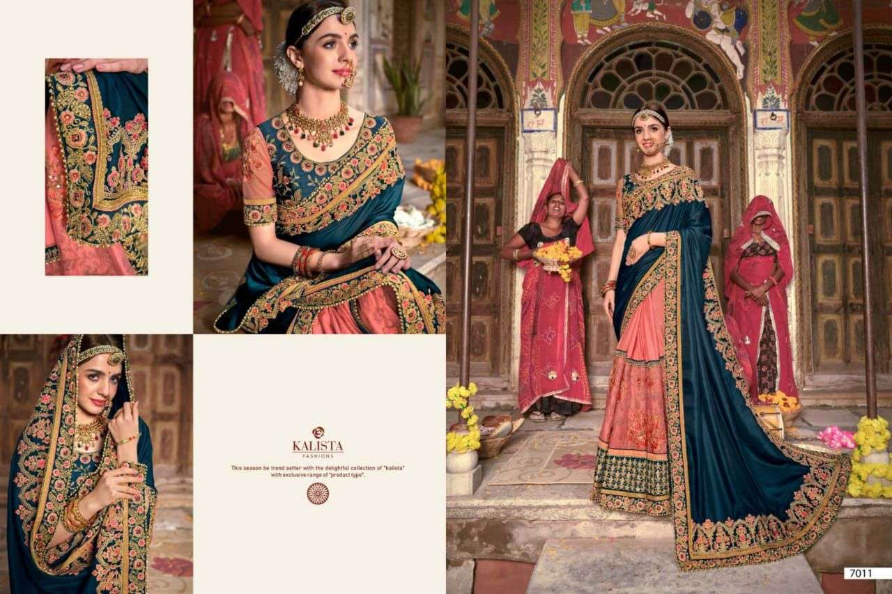 KALISTA PRESENTS KHWAAB VOL-18 GLASS ORGANZA DESIGNER SAREES CATALOG WHOLESALER