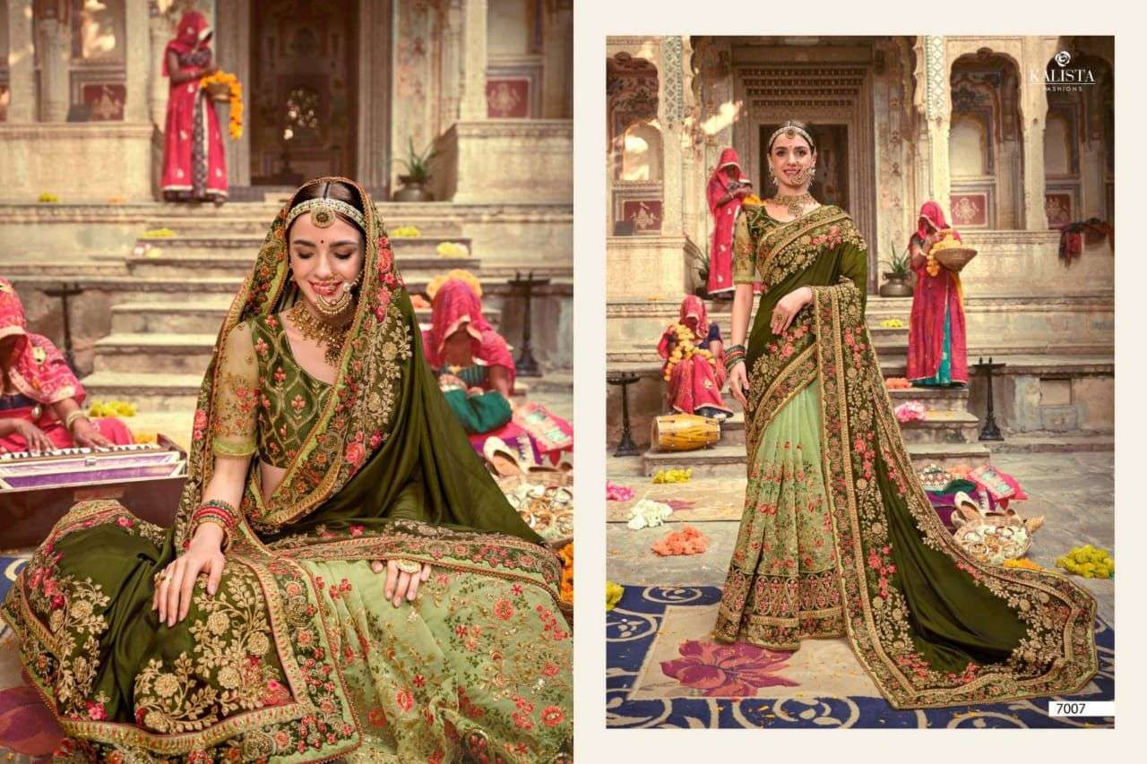 KALISTA PRESENTS KHWAAB VOL-18 GLASS ORGANZA DESIGNER SAREES CATALOG WHOLESALER
