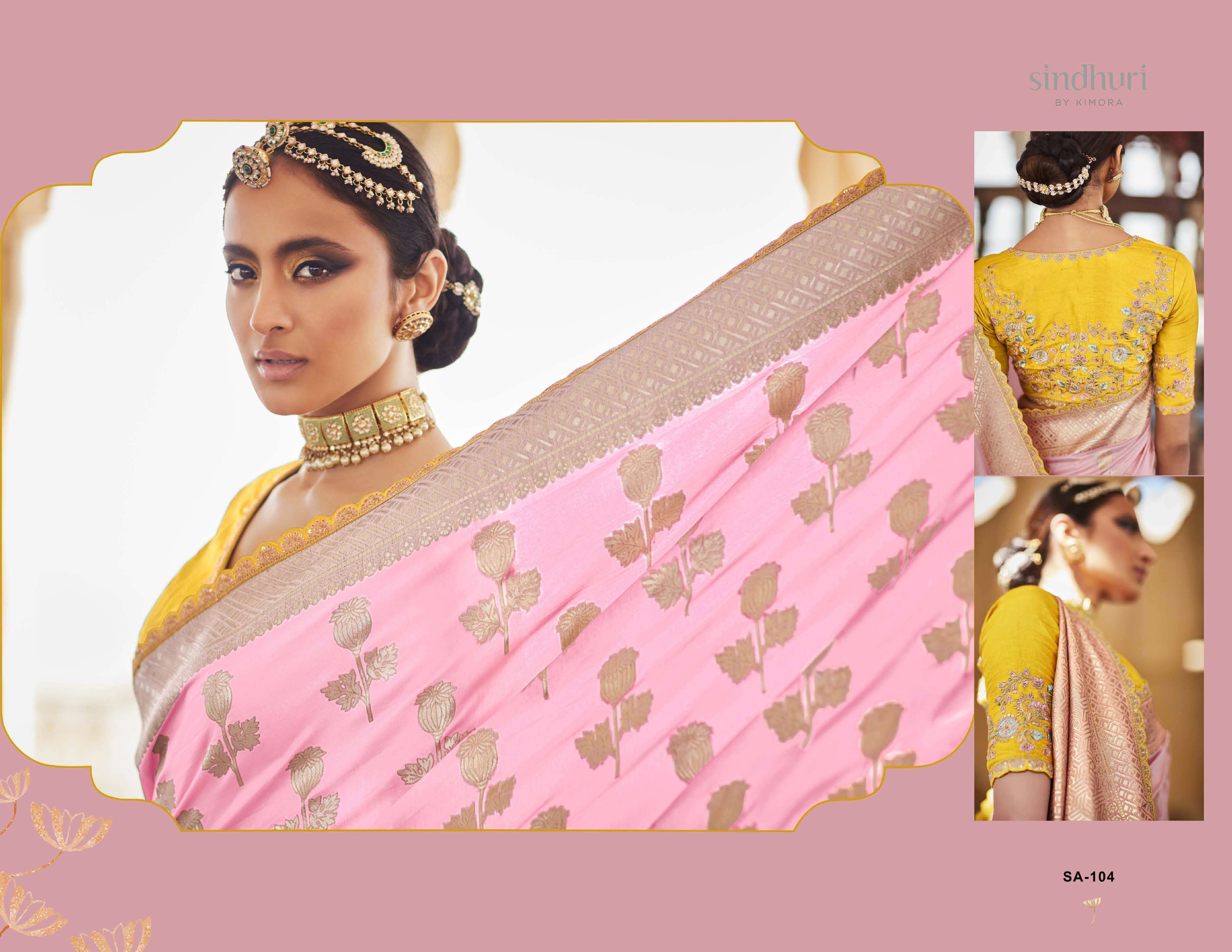 KIMORA SAREES PRESENTS RANI 101-109 SERIES SILK WEDDING SAREE INDIAN FESTIVE WEAR SAREES CATALOG WHOLESALER